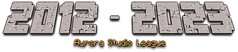 footer text 2012-2023 aurora studio league