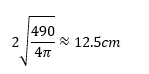 diameter of each sub outlet should be 12.5cm