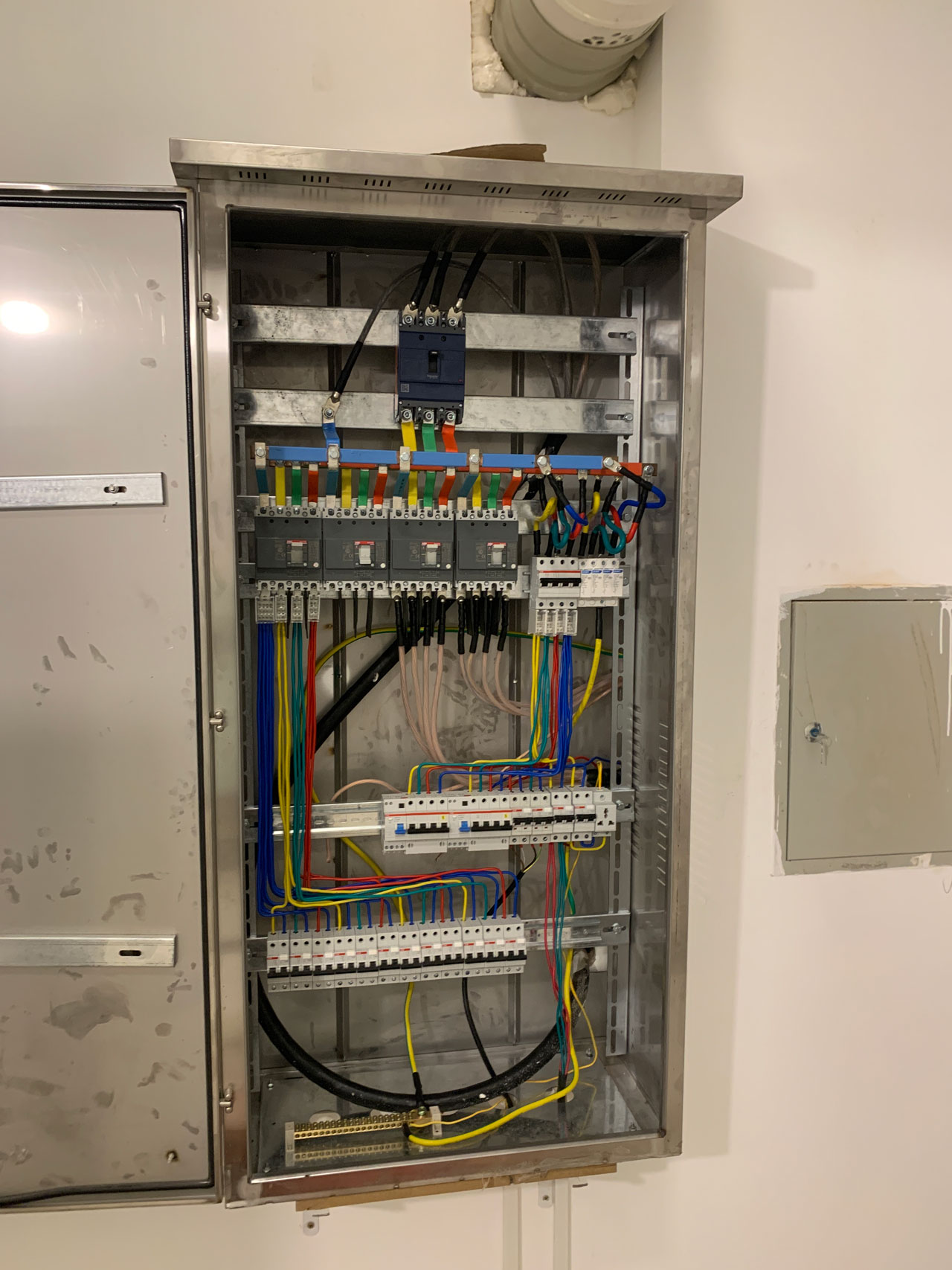 completed distribution cabinet