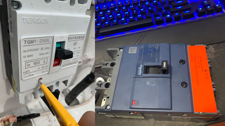 replaced 160a breaker with 250a model