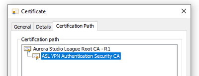 screenshot of asl vas trust path.