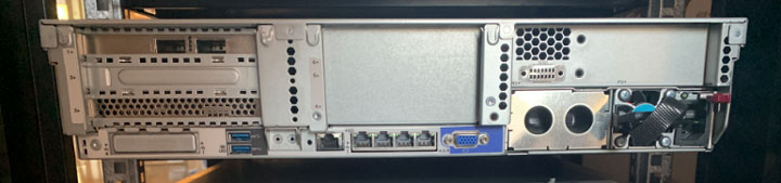 back of the hp dl380g9